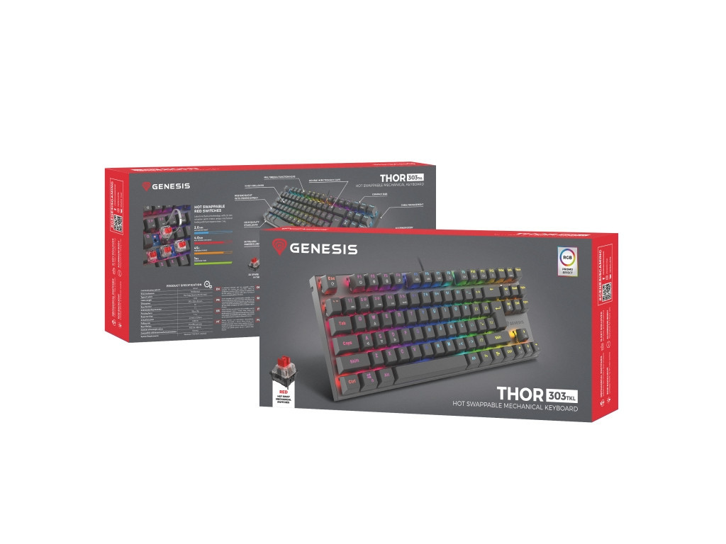 Клавиатура Genesis Mechanical Gaming Keyboard Thor 303 TKL RGB Backlight Red Switch US Layout Black 23497_8.jpg