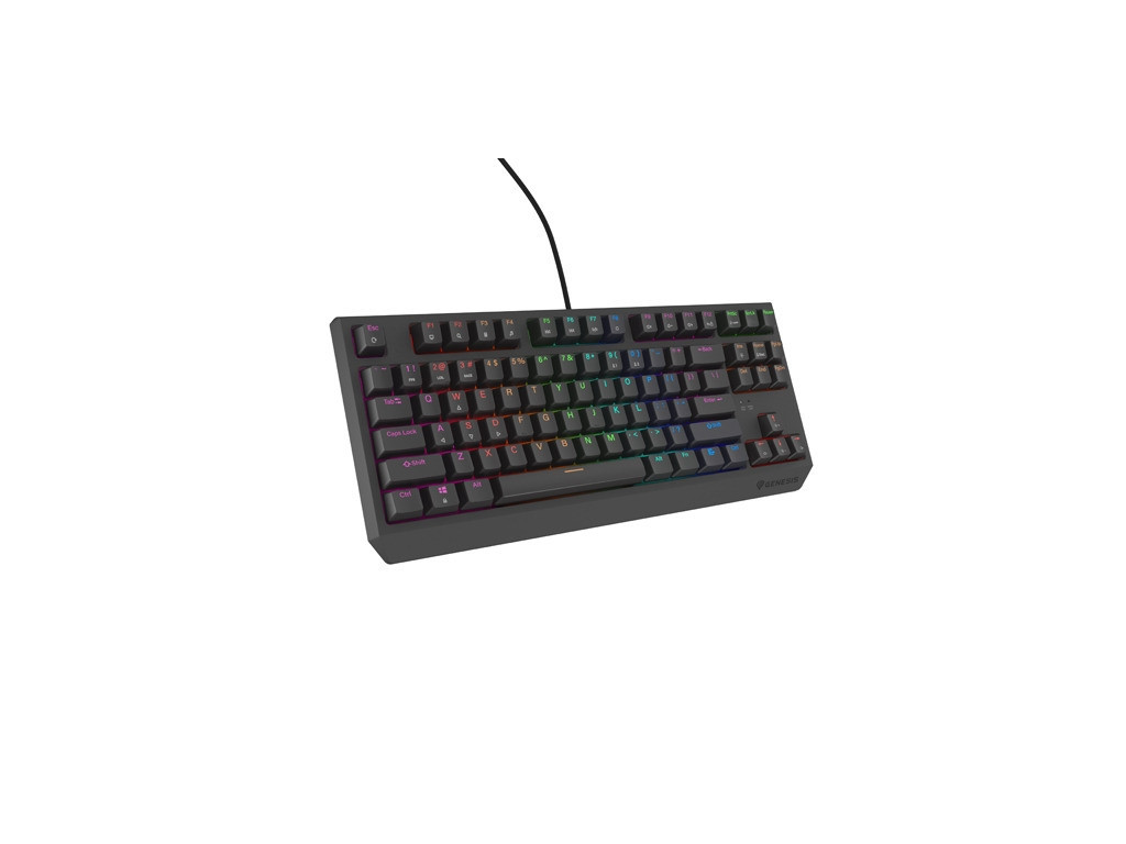 Клавиатура Genesis Gaming Keyboard Thor 230 TKL Lite US Rainbow Mechanical Outemu Red Black Hot Swap 26084_4.jpg