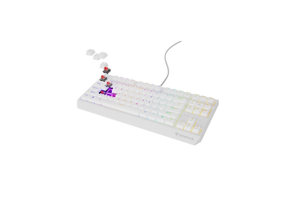 Клавиатура Genesis Gaming Keyboard Thor 230 TKL US RGB Mechanical Outemu Red White Hot Swap 26086_7.jpg