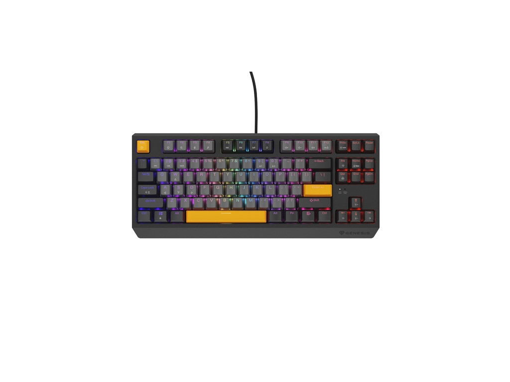 Клавиатура Genesis Gaming Keyboard Thor 230 TKL Anchor Gray Negative US RGB Mechanical Outemu Red 26090.jpg