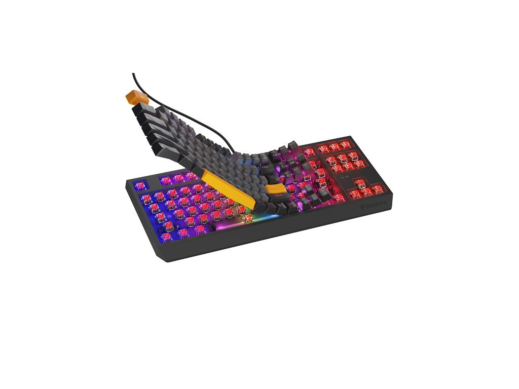 Клавиатура Genesis Gaming Keyboard Thor 230 TKL Anchor Gray Negative US RGB Mechanical Outemu Red 26090_3.jpg