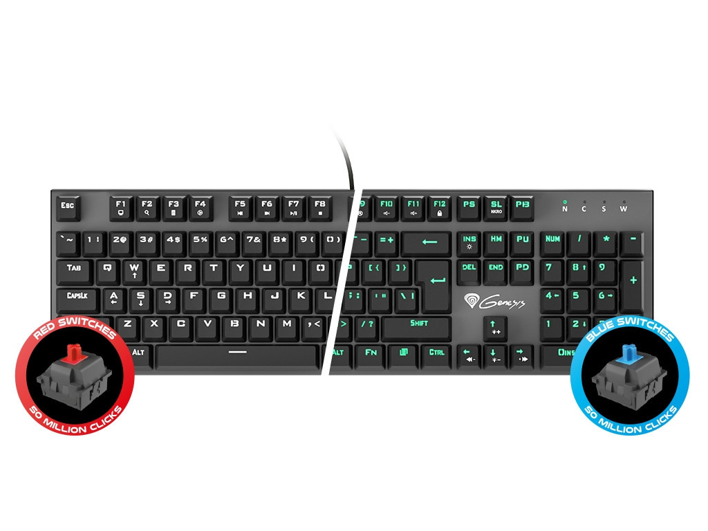 Клавиатура Genesis Mechanical Gaming Keyboard Thor 300 White Backlight Outemu Red Switch Us Layout 4063_8.jpg