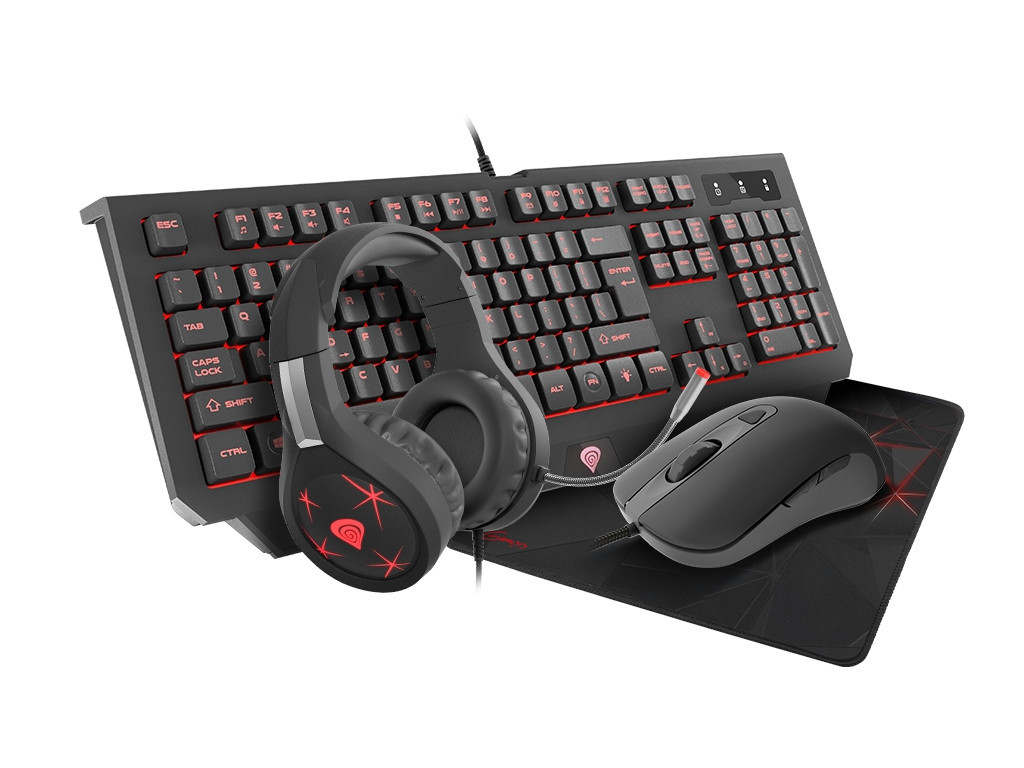 Комплект Genesis Gaming Combo Set 4In1 Cobalt 300 Keyboard + Mouse + Headphones + Mousepad 4064_5.jpg