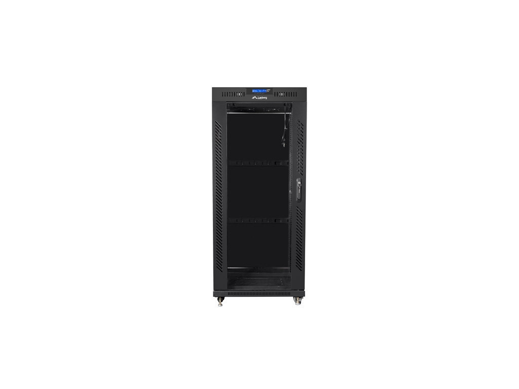 Комуникационен шкаф Lanberg rack cabinet 19" free-standing 27U / 600x600 self-assembly flat pack with glass door LCD 21352_1.jpg