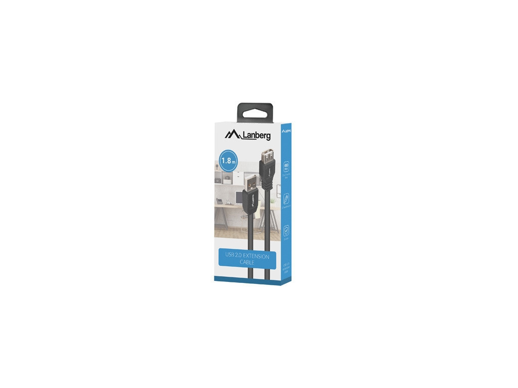 Кабел Lanberg extension cable USB-A M/F 2.0 21361_3.jpg
