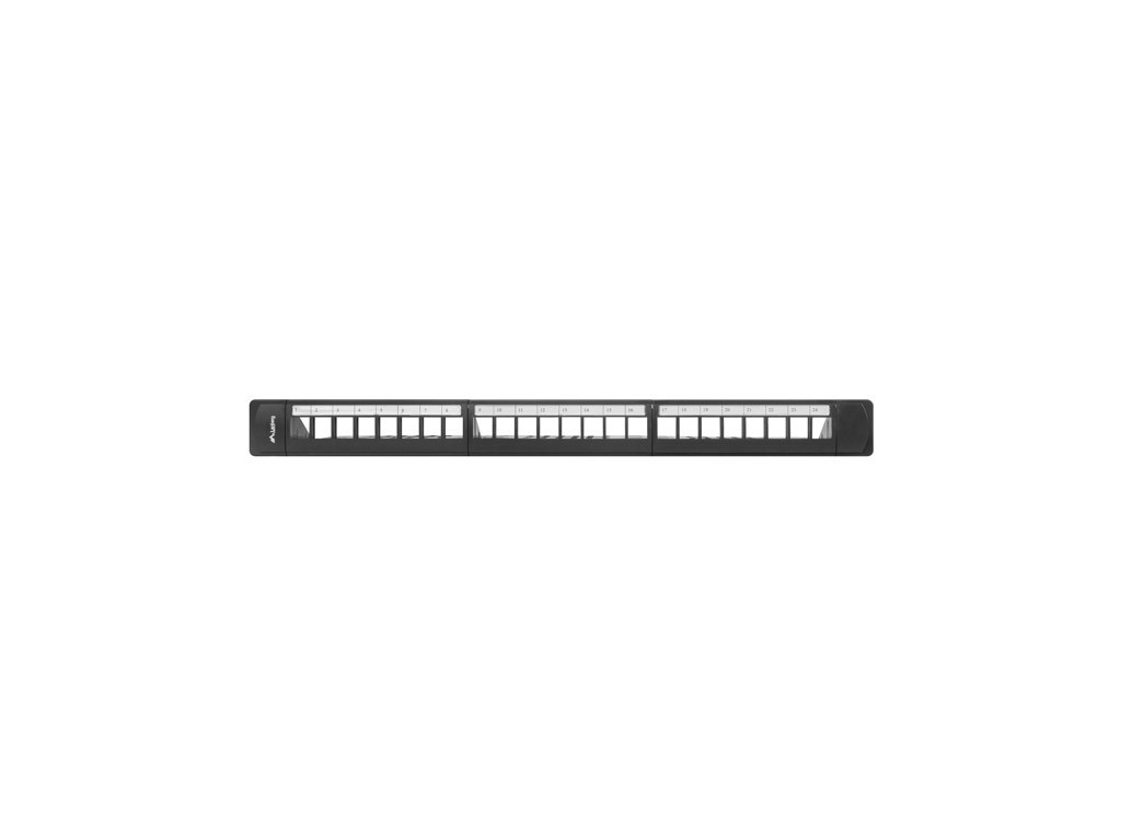 Пач панел Lanberg patch panel blank 24 port 1U with organizer for keystone modules 6338_1.jpg