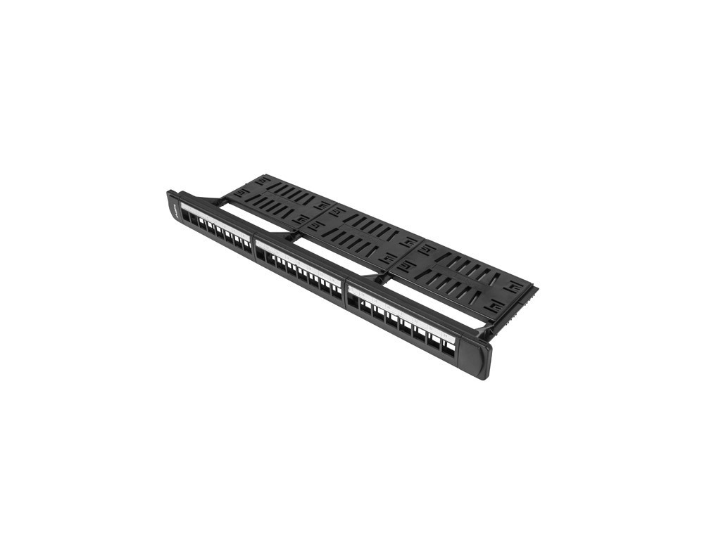 Пач панел Lanberg patch panel blank 24 port 1U with organizer for keystone modules 6338_8.jpg