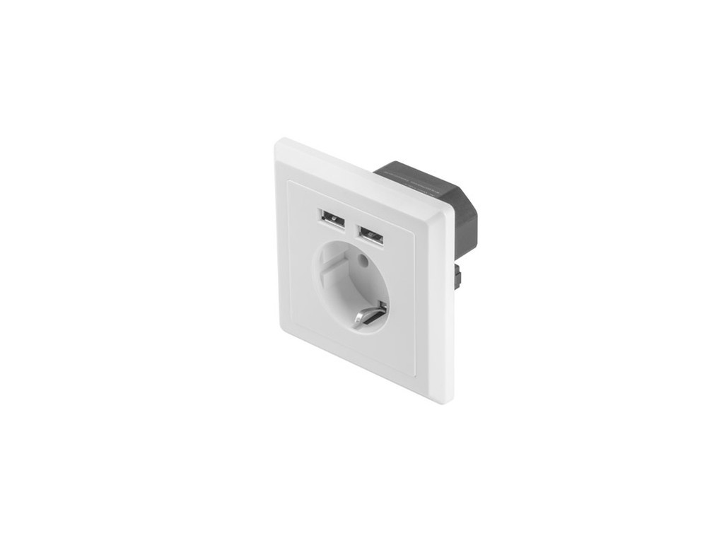 Разклонител Lanberg AC wall socket 230V with 2 USB port 2.1A 6363_1.jpg