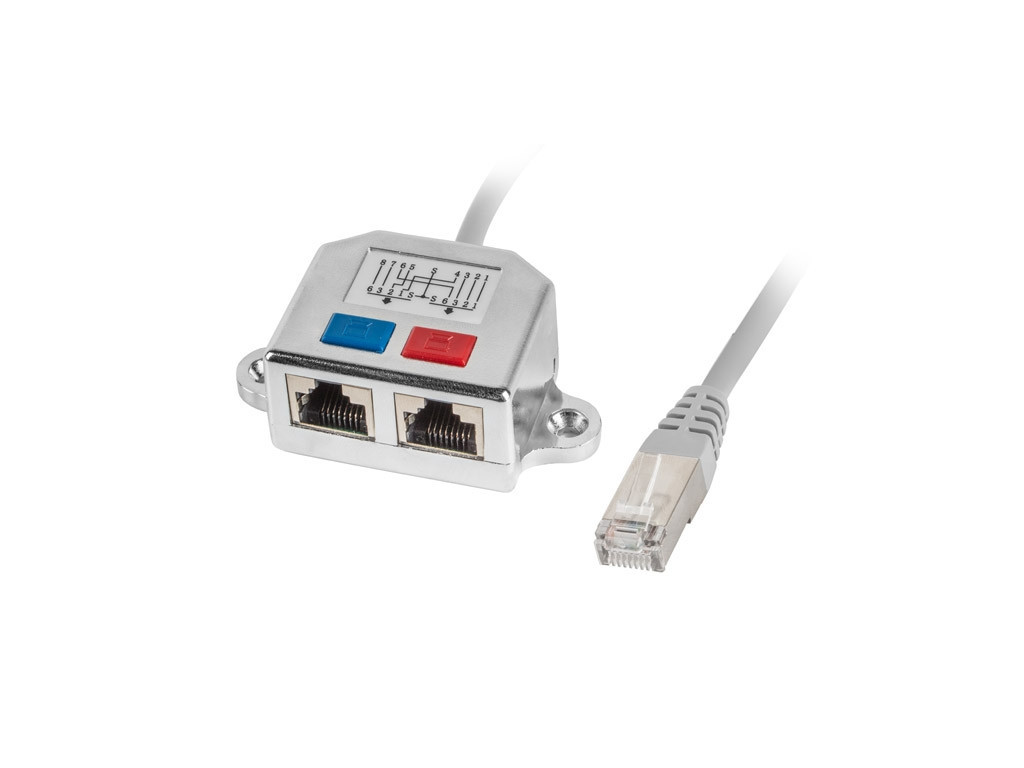 Адаптер Lanberg adapter LAN splitter RJ45 -> 2x RJ45 ftpad-0026-s 9606_1.jpg