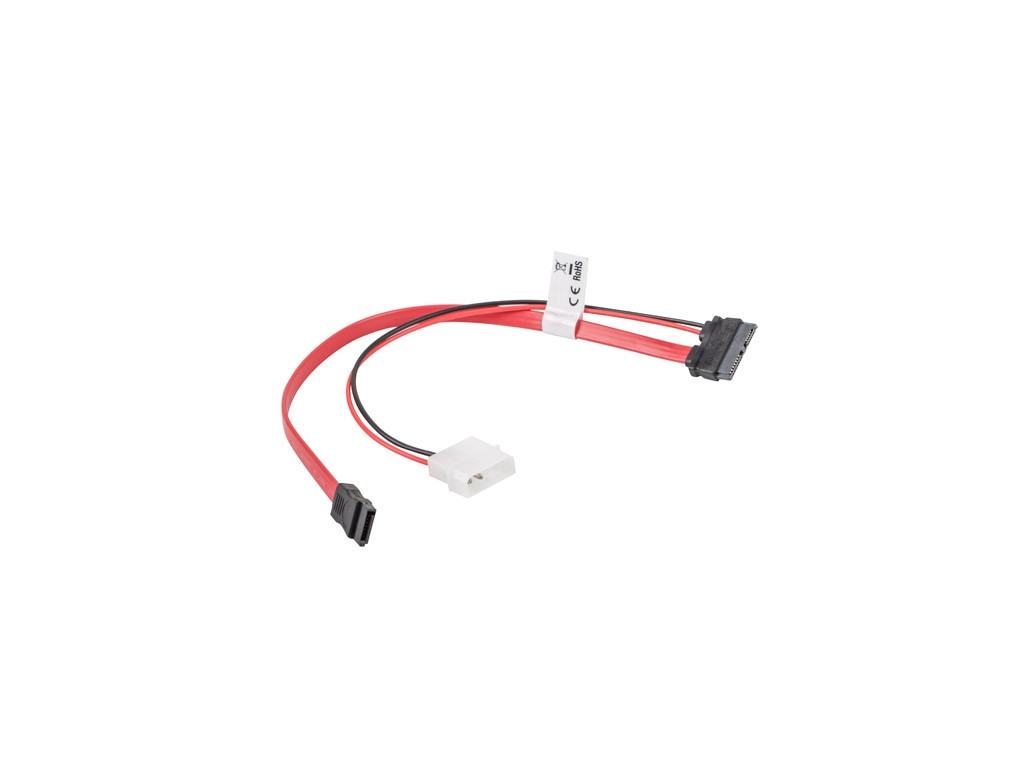 Адаптер Lanberg molex 2 pin (m) + SATA 7 pin (f) -> SATA 13 pin (f) data slimline 9627_1.jpg