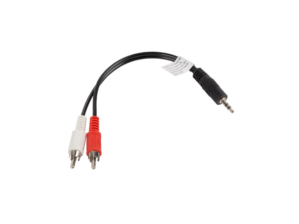 Кабел Lanberg mini jack 3.5mm (M) 3 pin -> 2X RCA (chinch) (M) cable 0.2m 9908_1.jpg