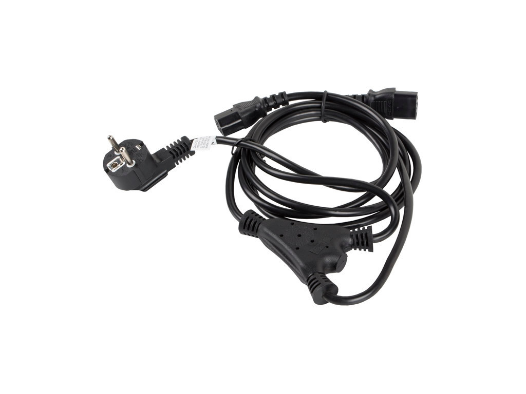 Кабел Lanberg CEE 7/7 -> 2X IEC 320 C13 power cord 2m VDE 9978_1.jpg