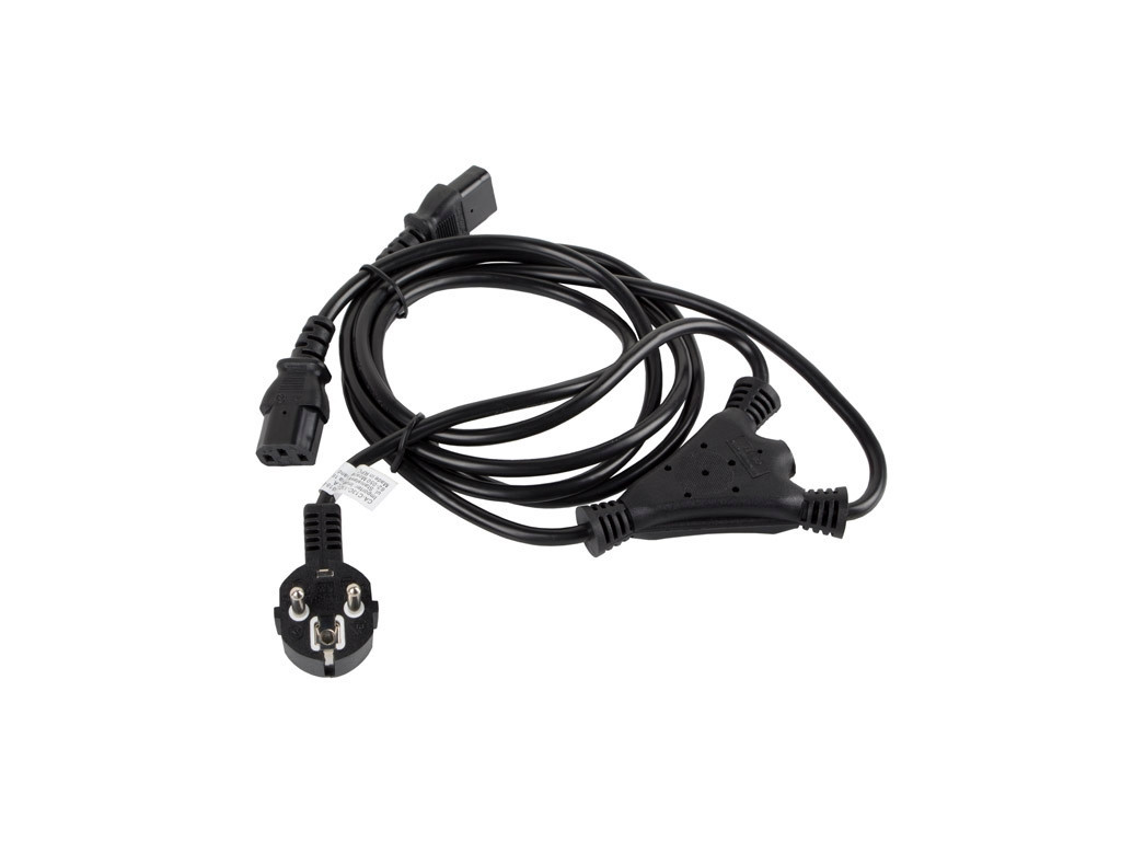Кабел Lanberg CEE 7/7 -> 2X IEC 320 C13 power cord 2m VDE 9978_2.jpg