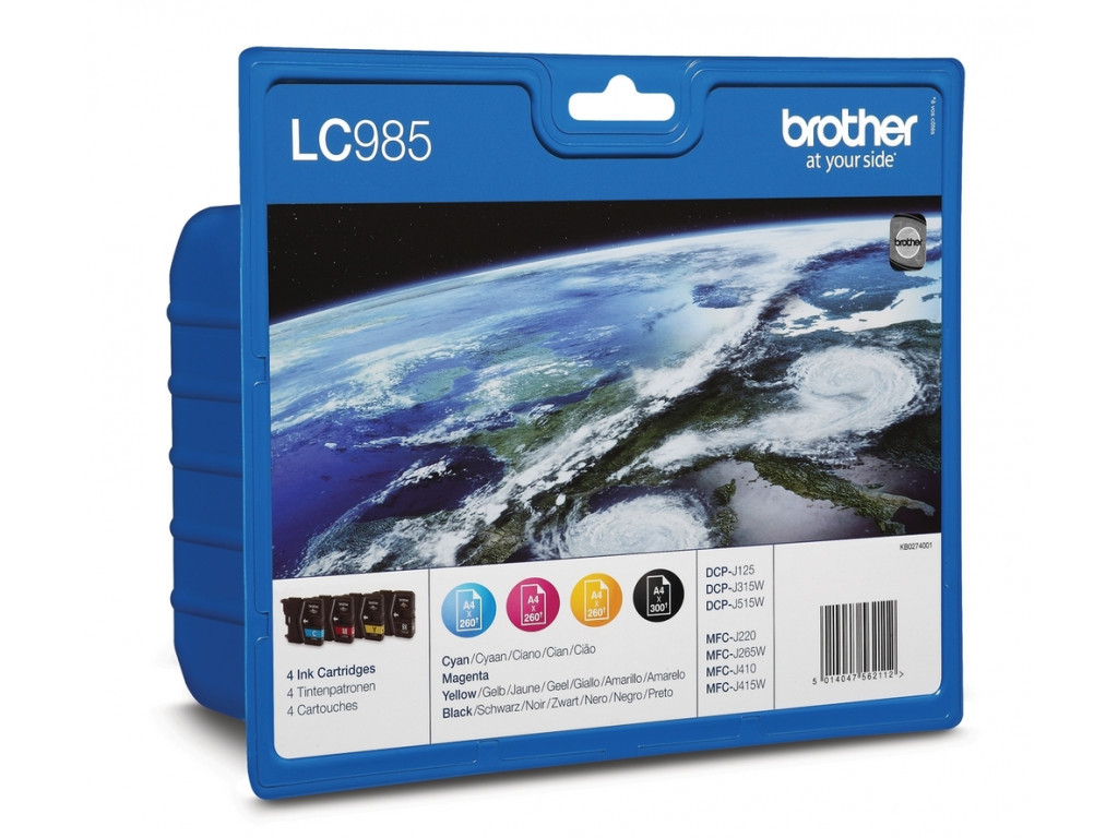 Консуматив Brother LC-985 BK/C/M/Y VALUE BP Ink Cartridge Set 11094_2.jpg