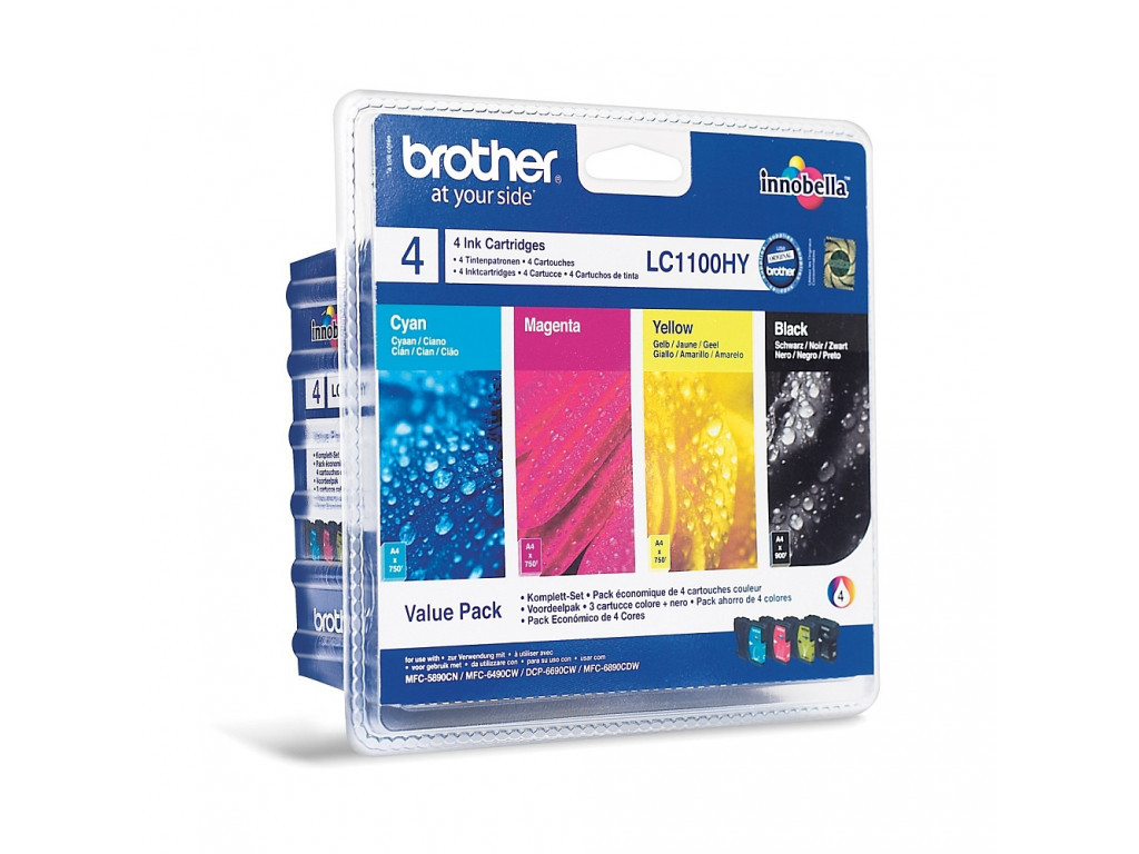 Консуматив Brother LC-1100HY BK/C/M/Y VALUE BP Ink Cartridge High Yield Set 11109_2.jpg