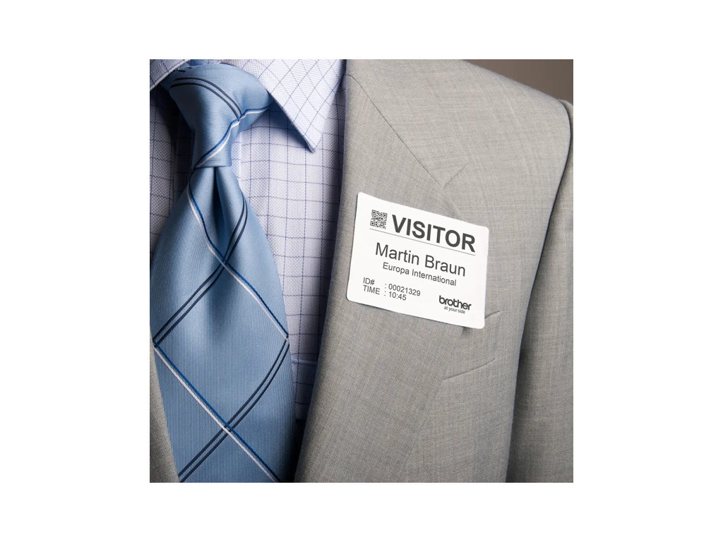 Консуматив Brother DK-11234 Adhesive Visitor Badge Label Roll – Black on White 11307_8.jpg