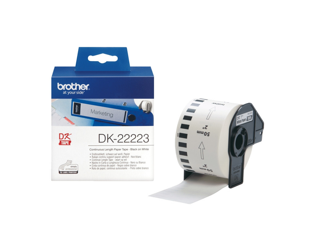 Консуматив Brother DK-22223 White Continuous Length Paper Tape 50mm x 30.48m 11315_8.jpg