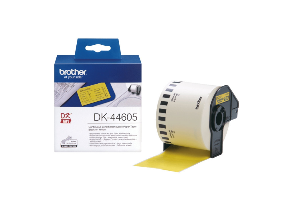 Консуматив Brother DK-44605 Yellow Continuous Length Removable Paper Tape 11320_8.jpg