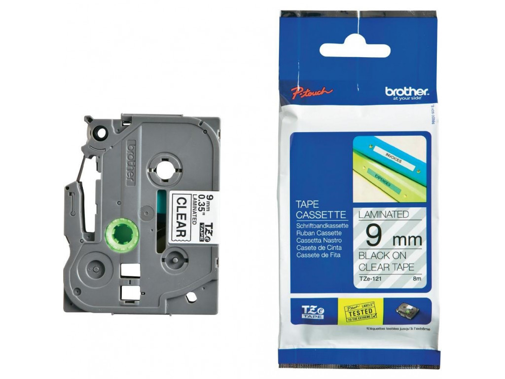 Консуматив Brother TZe-121 Tape Black on Clear Laminated 9mm - Eco 11323_1.jpg