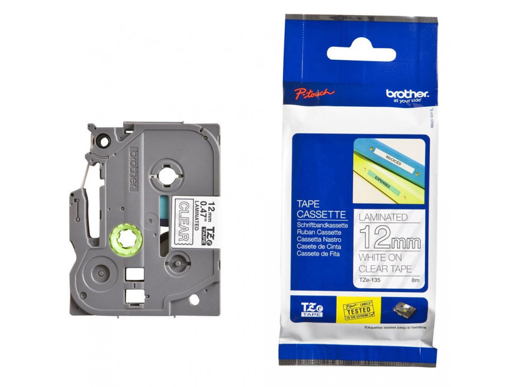 Консуматив Brother TZe-135 Tape White on Clear 11327_8.jpg