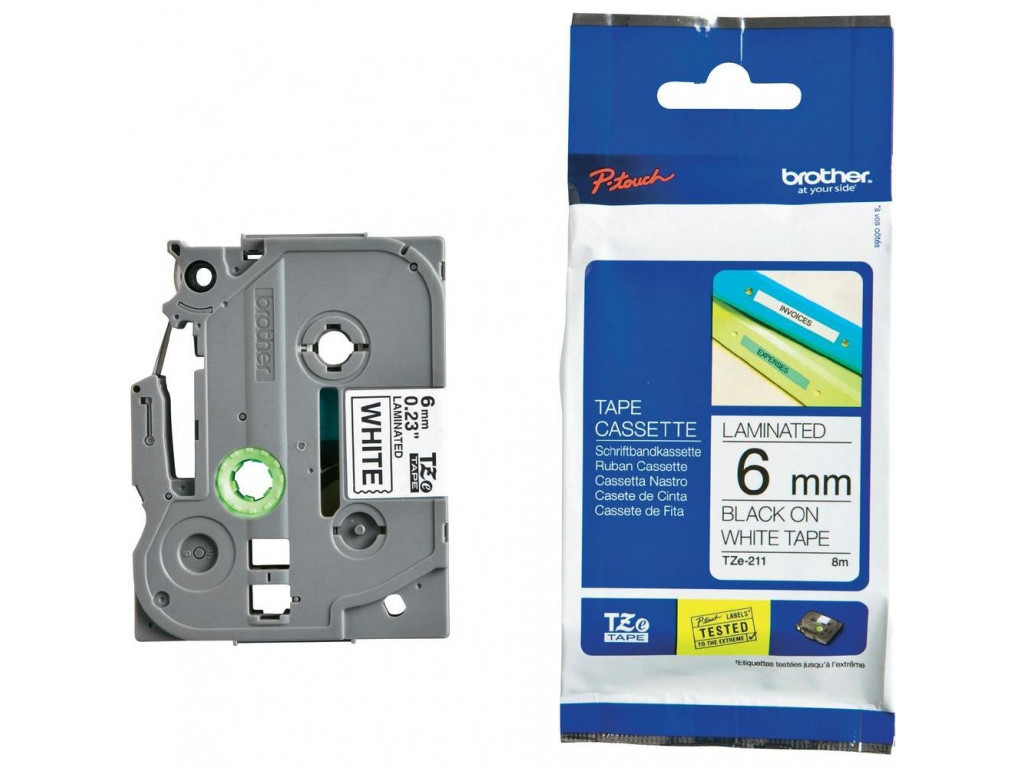 Консуматив Brother TZe-211 Tape Black on White 11331_1.jpg