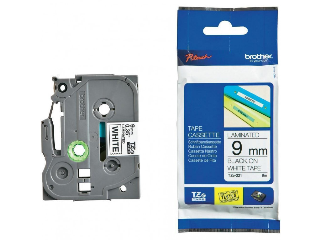 Консуматив Brother TZe-221 Tape Black on White Laminated 9mm - Eco 11332_1.jpg
