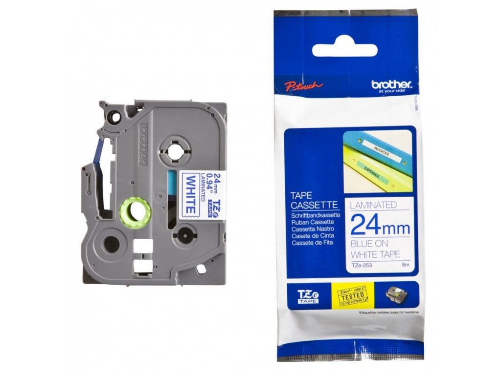 Консуматив Brother TZe-253 Tape Blue on White 11343_1.jpg