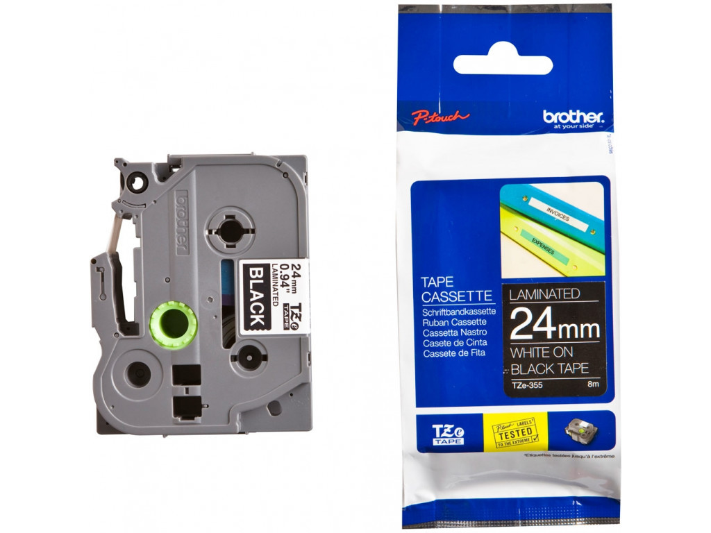 Консуматив Brother TZe-355 Tape White on Black 11353_8.jpg