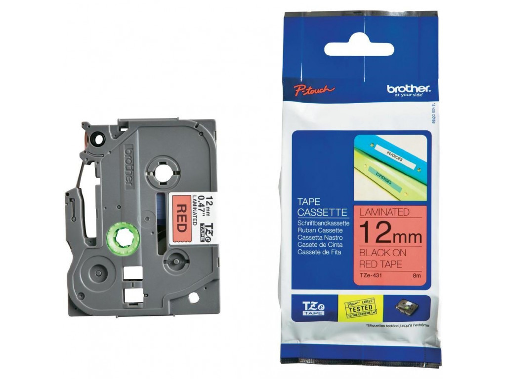 Консуматив Brother TZe-431 Tape Gloss Black on Red 11355_8.jpg