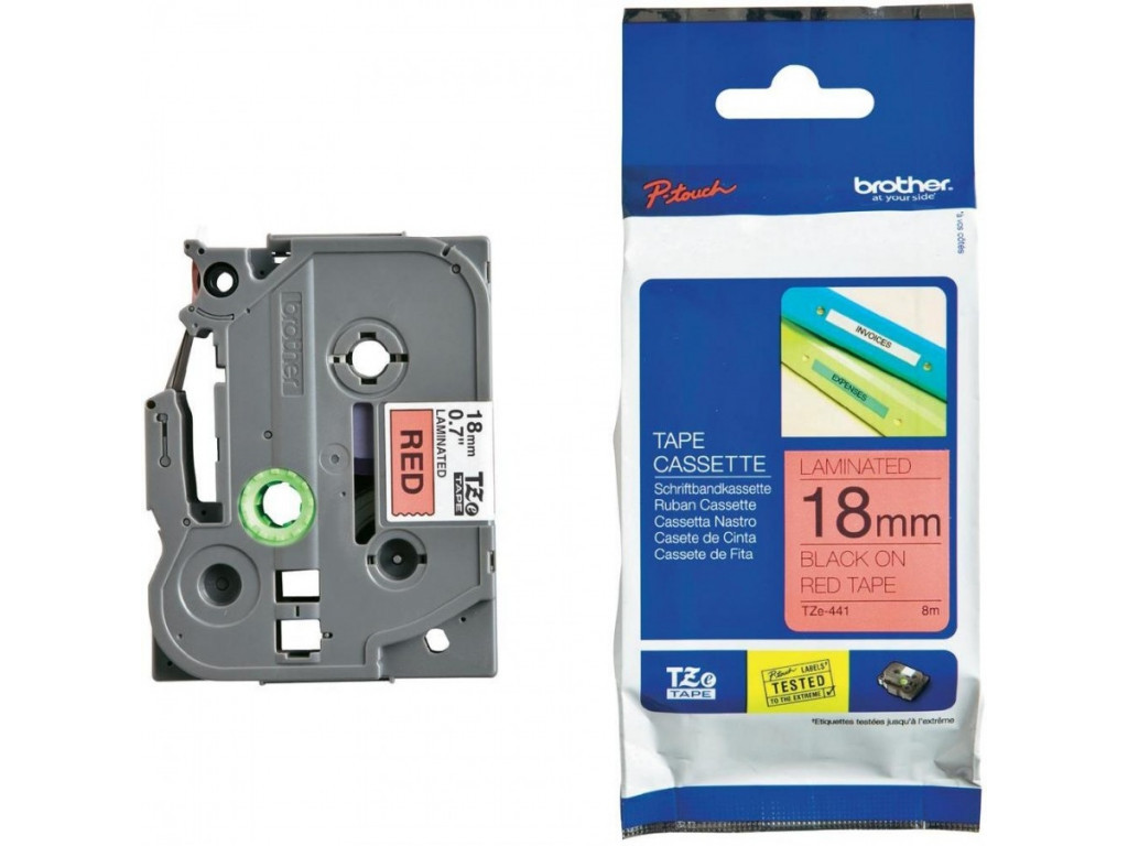 Консуматив Brother TZe-441 Tape Black on Red 11357_8.jpg