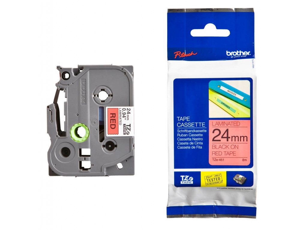 Консуматив Brother TZe-451 Tape Black on Red 11358_2.jpg