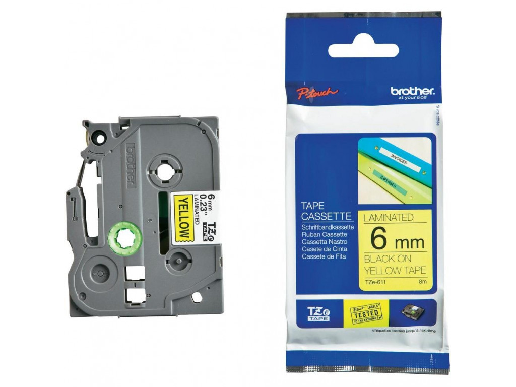 Консуматив Brother TZe-611 Tape Black on Yellow 11365_8.jpg