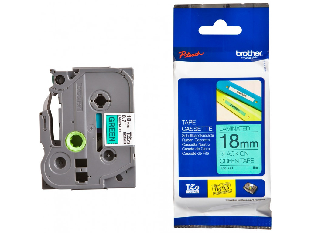 Консуматив Brother TZe-741 Tape Black on Green 11373_8.jpg