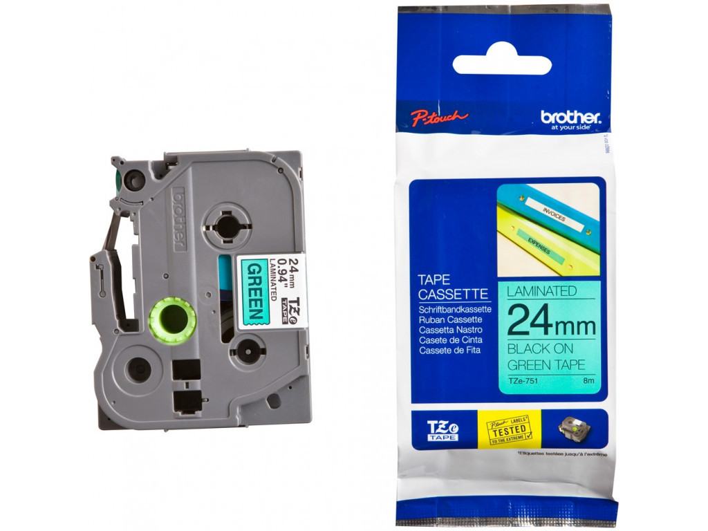 Консуматив Brother TZe-751 Tape Black on Green 11374_8.jpg