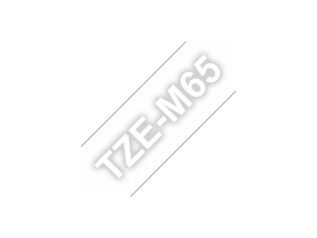 Консуматив Brother TZe-M65 Matt Laminated Labelling Tape Cassette – White On Clear 11387_8.jpg