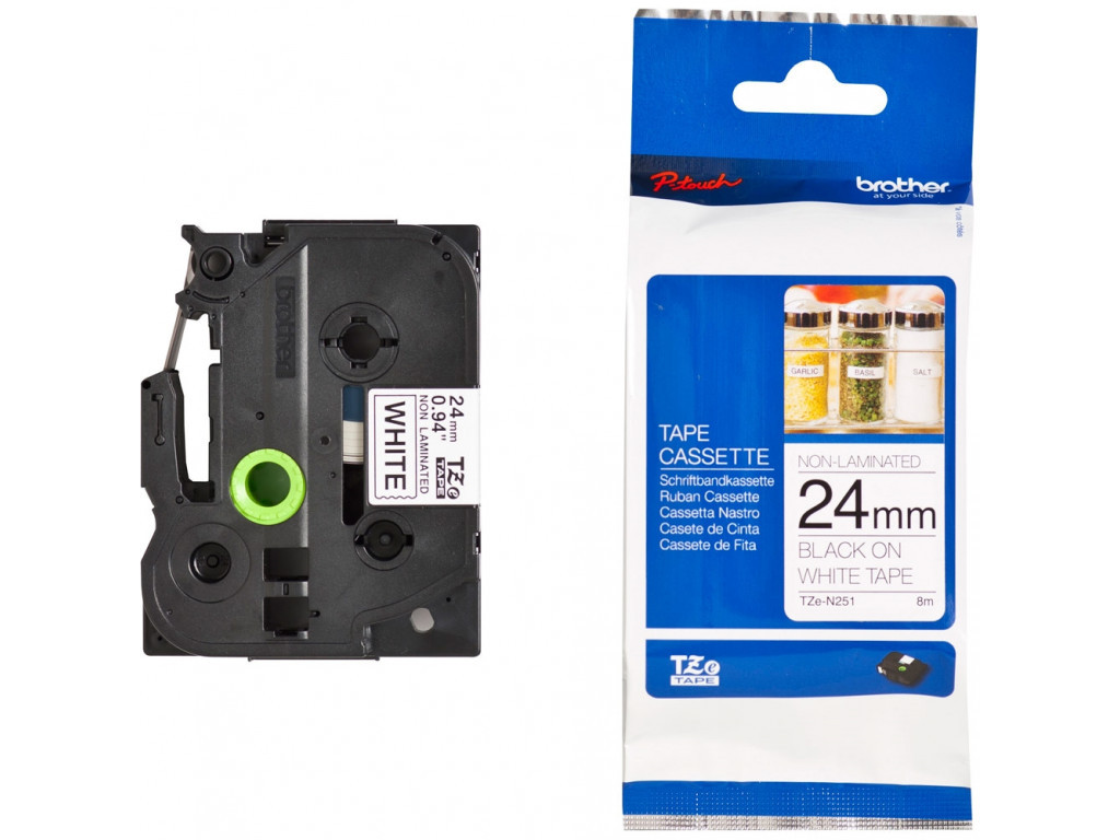 Консуматив Brother TZe-N251 Tape Black on White 11393_8.jpg