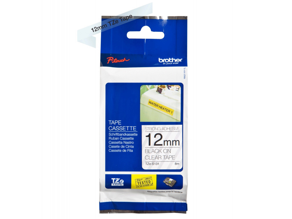 Консуматив Brother TZe-S131 Black On Clear Adhesive Tape 11394_1.jpg