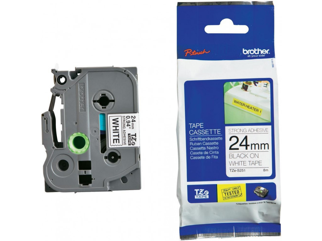 Консуматив Brother TZe-S251 Tape Black on White 11399_8.jpg