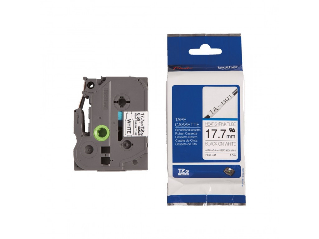 Консуматив Brother HS-E241 17.7mm Black on White Heat Shrink Tube 11408_1.jpg