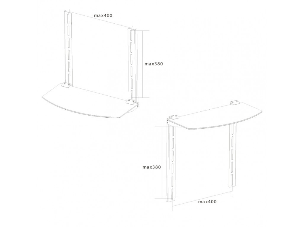 Стойка Neomounts by NewStar AV shelf to use with flat screen mount 1902_14.jpg