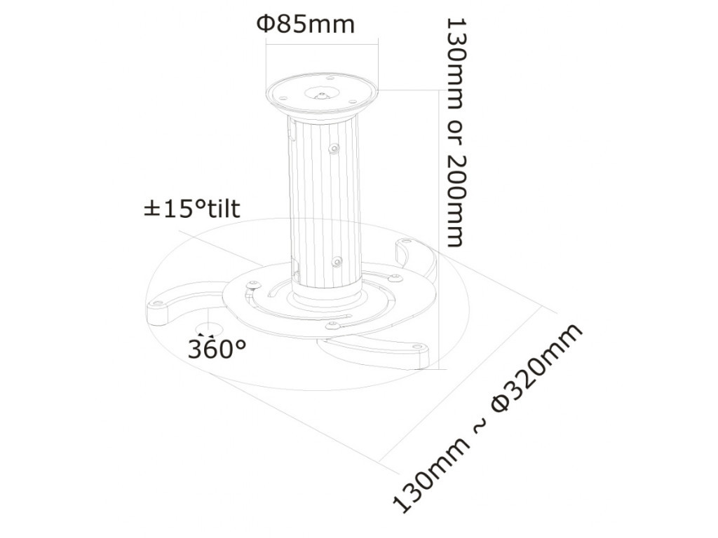 Стойка Neomounts by NewStar Projector Ceiling Mount (height: 8-15 cm) 1904_24.jpg