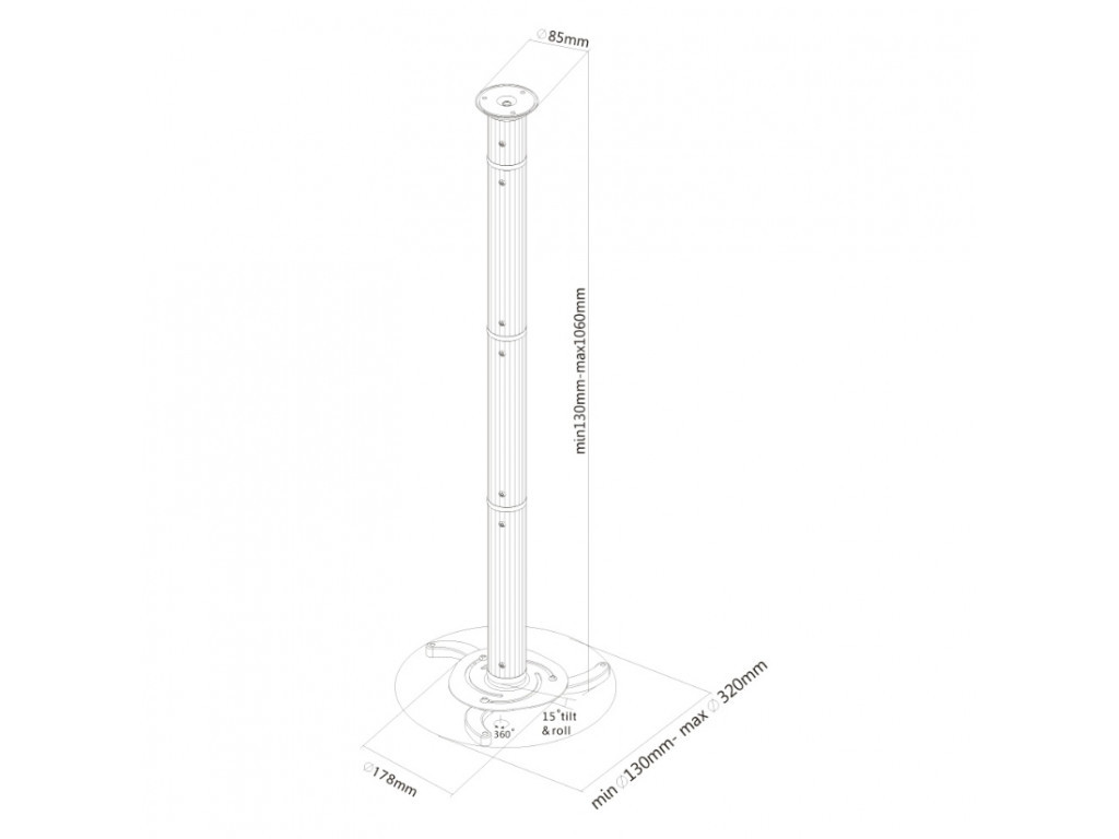 Стойка Neomounts by NewStar Projector Ceiling Mount (height: 13-106 cm) 1908_13.jpg