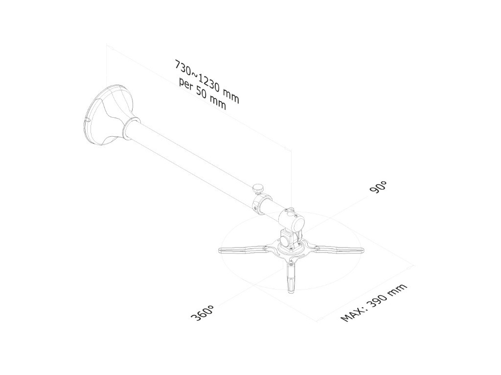 Стойка Neomounts by NewStar Projector Wall Mount (length: 79-129 cm = short throw) 1910_3.jpg