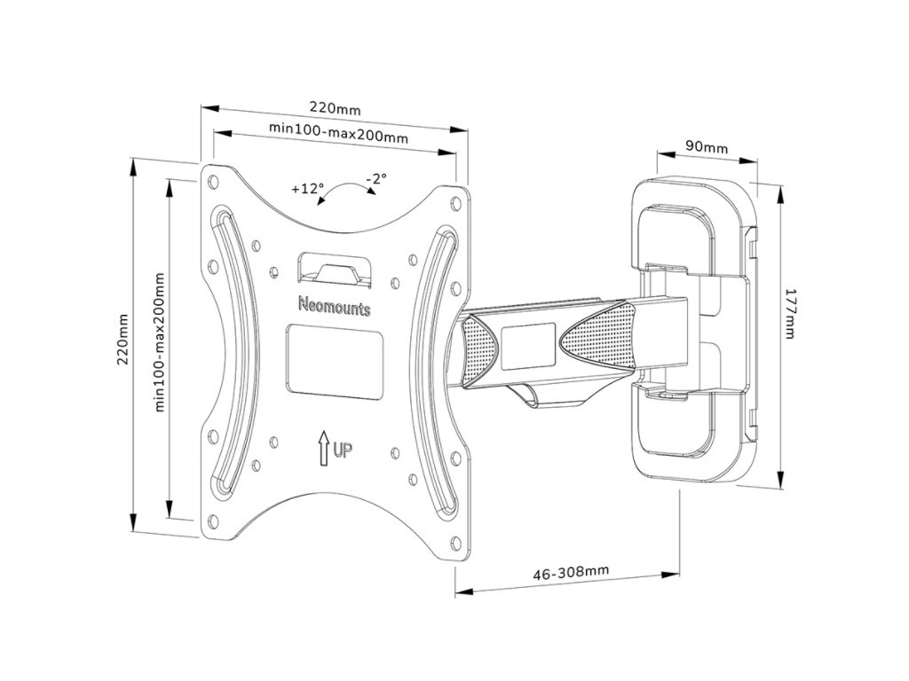 Стойка Neomounts by Newstar Screen Wall Mount (full motion 19526_13.jpg