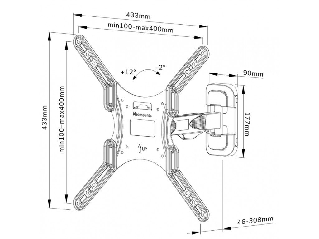 Стойка Neomounts by NewStar Screen Wall Mount (full motion 19527_23.jpg