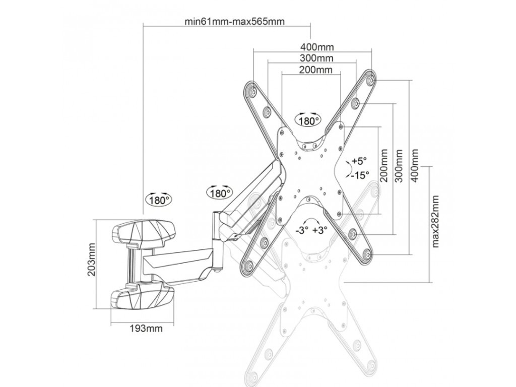 Стойка Neomounts by Newstar wall mounted gas spring TV mount (3 pivots VESA 400x400) 19535_19.jpg