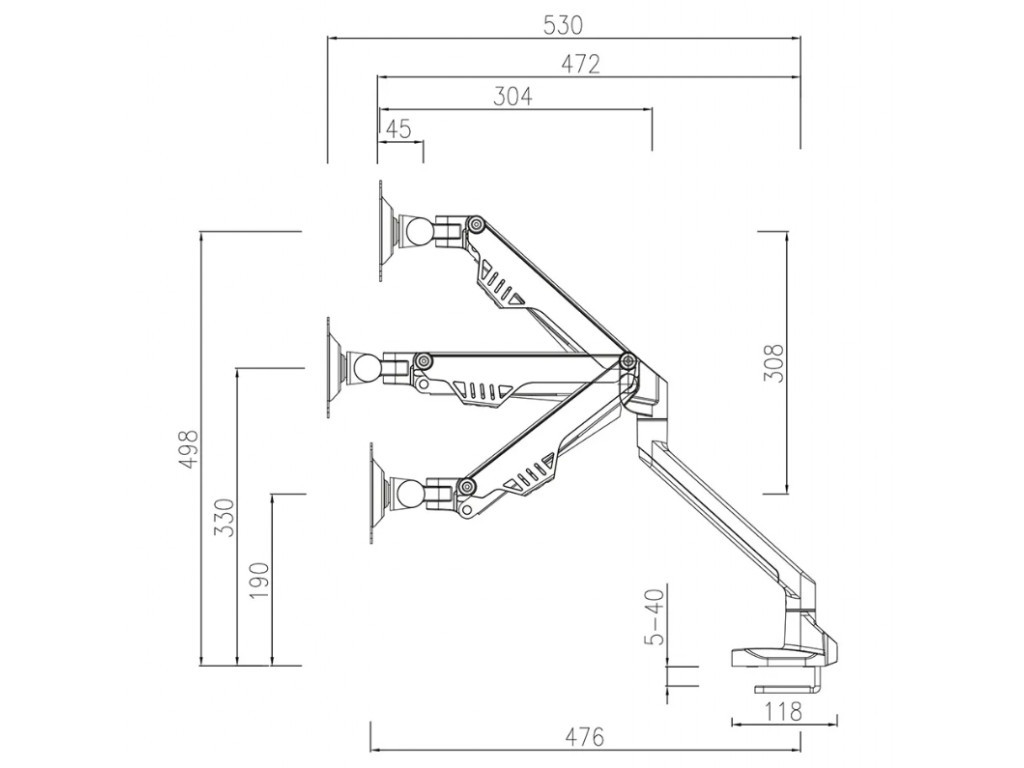 Стойка Neomounts by NewStar Flat Screen Desk Mount (clamp/grommet) 19539_20.jpg