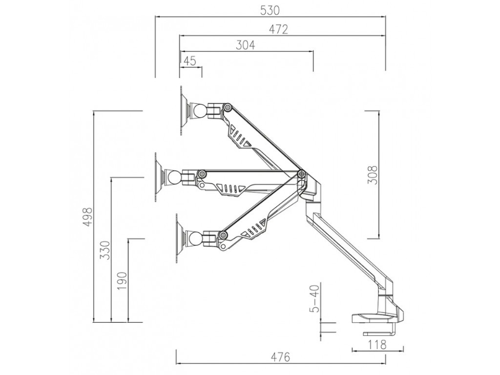 Стойка Neomounts by NewStar Flat Screen Desk Mount (clamp/grommet) 19540_5.jpg