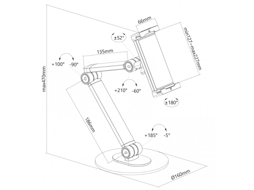 Стойка Neomounts by NewStar universal tablet stand for 4.7-12.9" tablets 19554_11.jpg