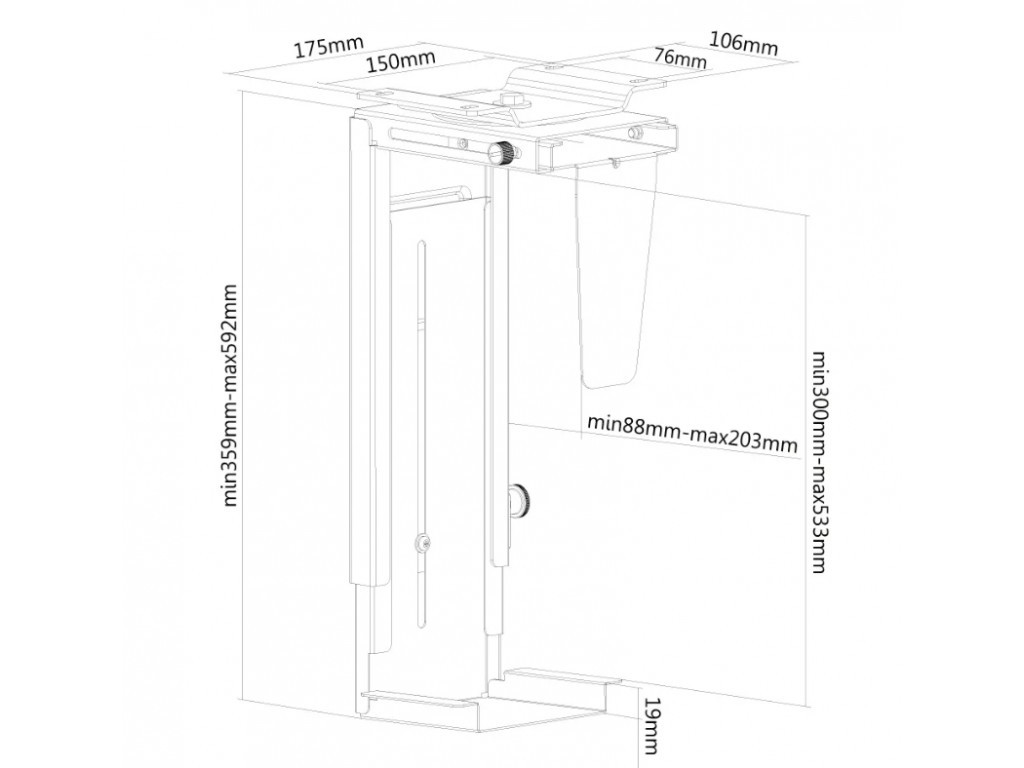 Стойка Neomounts by NewStar Select CPU Holder (under desk 19555_5.jpg